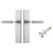 Brunswick Lever Satin Nickel Chamfered Backplate Passage Kit