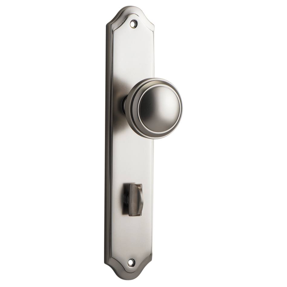 Paddington Knob Shouldered Backplate Satin Nickel