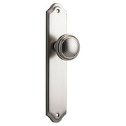 Paddington Knob Shouldered Backplate Satin Nickel