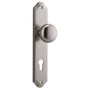 Cambridge Knob Shouldered Backplate Satin Nickel