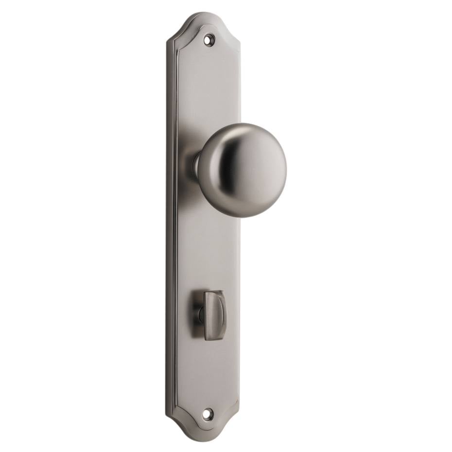 Cambridge Knob Shouldered Backplate Satin Nickel