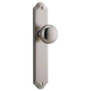 Cambridge Knob Shouldered Backplate Satin Nickel