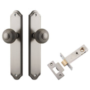 Guildford Knob Shouldered Backplate Passage Kit Satin Nickel