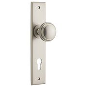 Paddington Knob Satin Nickel Chamfered Backplate