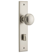 Paddington Knob Satin Nickel Chamfered Backplate