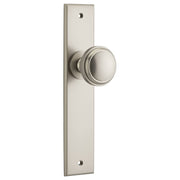 Paddington Knob Satin Nickel Chamfered Backplate