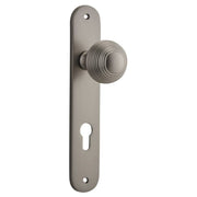 Guildford Knob Oval Backplate Satin Nickel