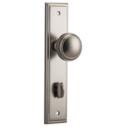 Paddington Knob Stepped Backplate Satin Nickel