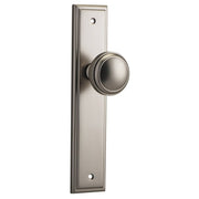Paddington Knob Stepped Backplate Satin Nickel