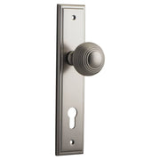 Guildford Knob Stepped Backplate Satin Nickel