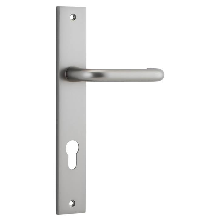 Oslo Lever Rectangular Backplate Satin Nickel