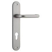 Oslo Lever Oval Backplate Satin Nickel