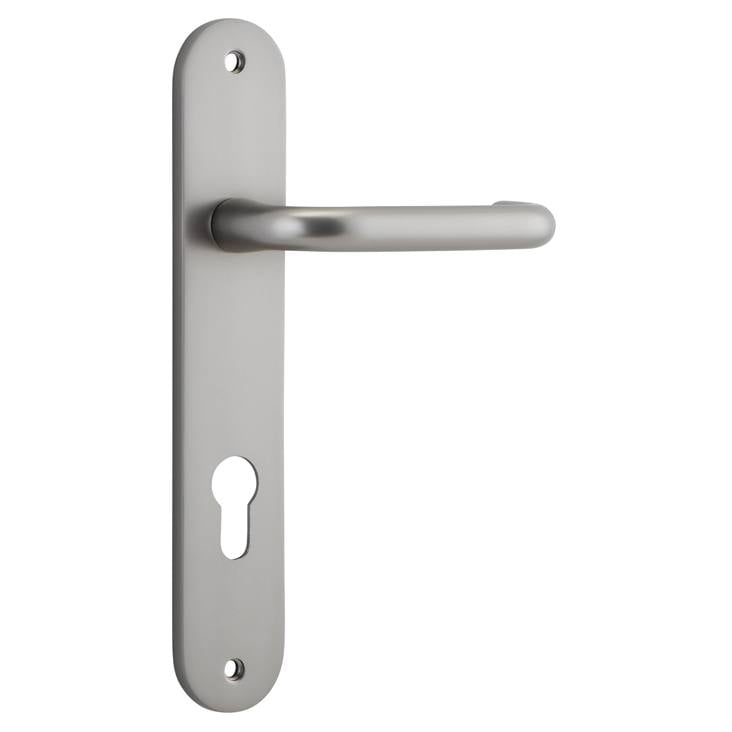 Oslo Lever Oval Backplate Satin Nickel