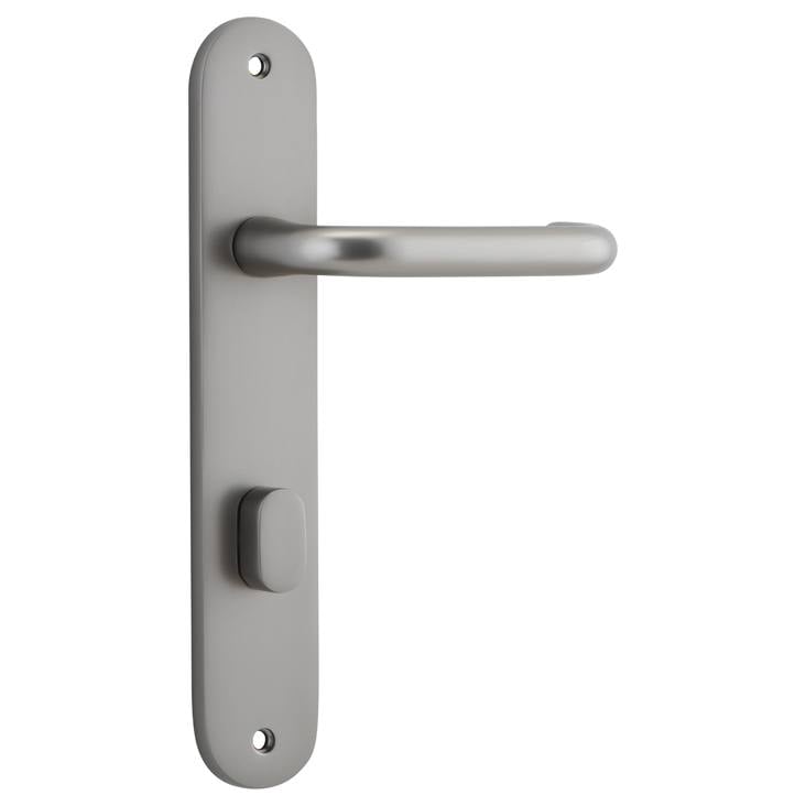 Oslo Lever Oval Backplate Satin Nickel