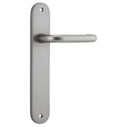 Oslo Lever Oval Backplate Satin Nickel