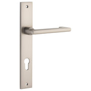 Baltimore Return Lever Rectangular Backplate Satin Nickel