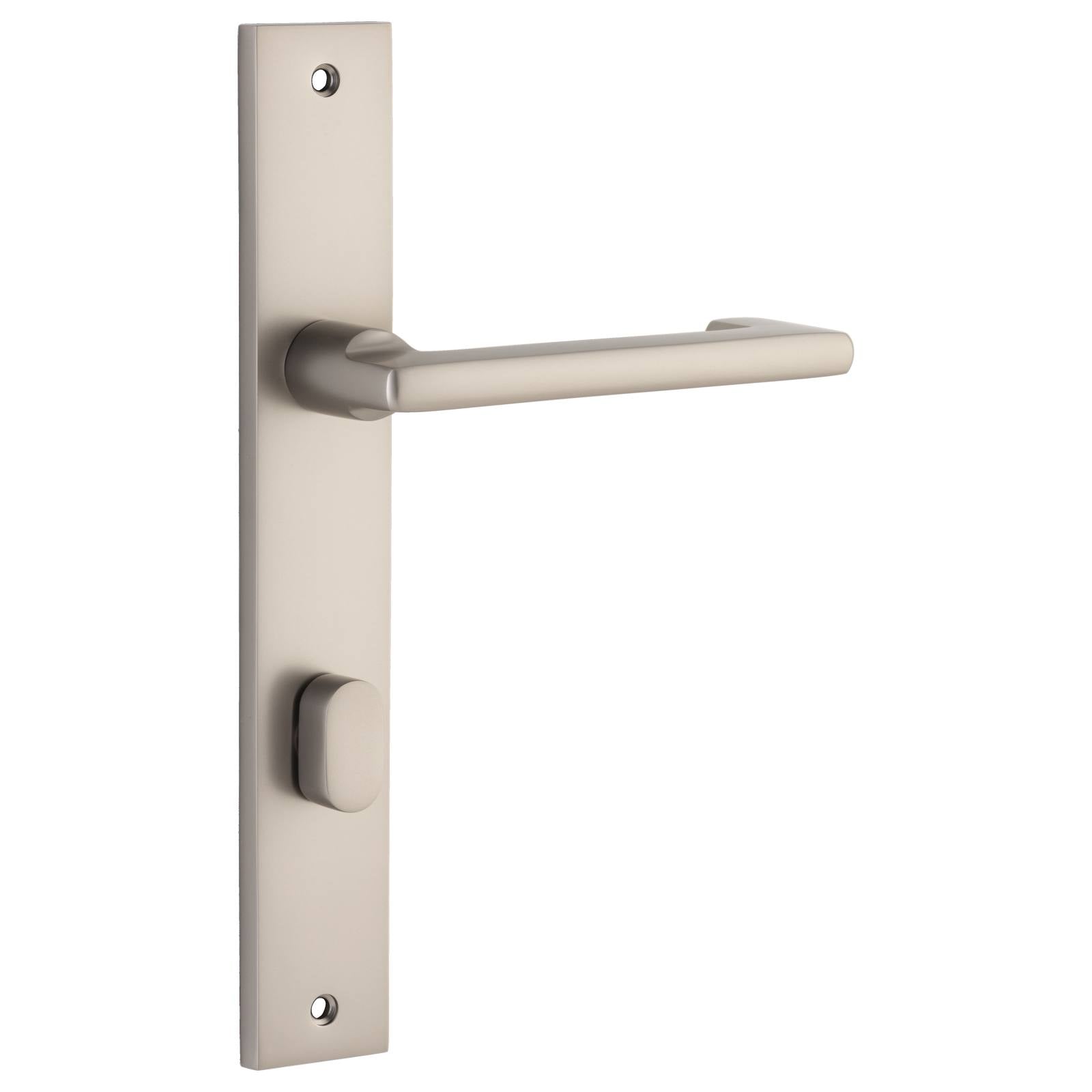Baltimore Return Lever Rectangular Backplate Satin Nickel