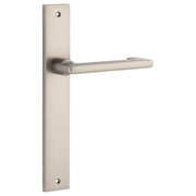 Baltimore Return Lever Rectangular Backplate Satin Nickel