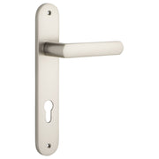 Osaka Lever Oval Backplate Satin Nickel