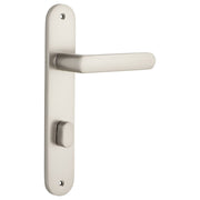 Osaka Lever Oval Backplate Satin Nickel