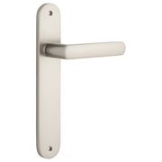 Osaka Lever Oval Backplate Satin Nickel