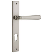 Copenhagen Lever Rectangular Backplate Satin Nickel