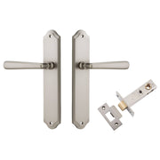 Copenhagen Lever Shouldered Backplate Passage Kit Satin Nickel