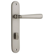 Copenhagen Lever Oval Backplate Satin Nickel
