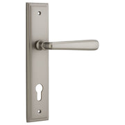 Copenhagen Lever Stepped Backplate Satin Nickel