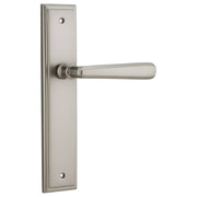 Copenhagen Lever Stepped Backplate Satin Nickel