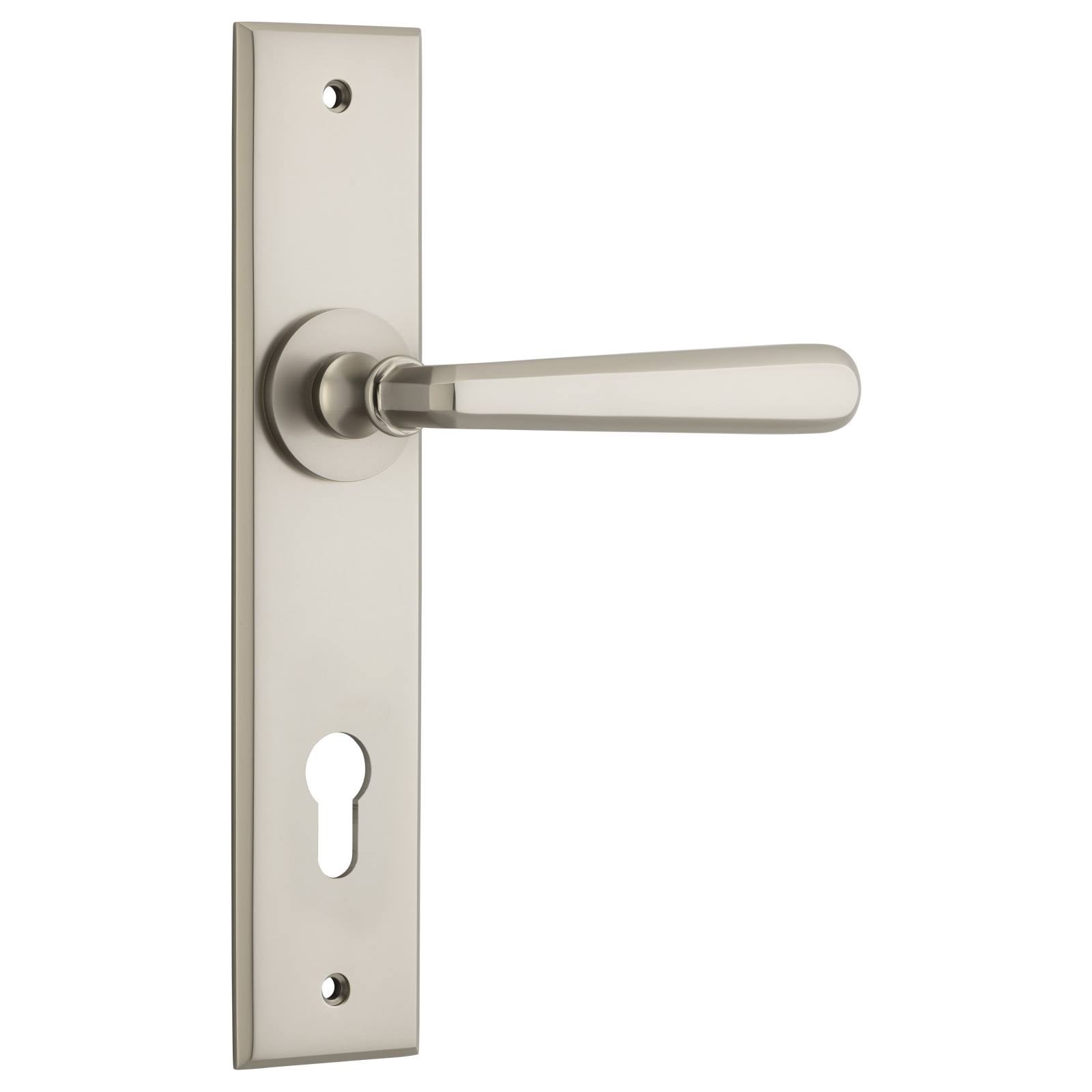 Copenhagen Lever Satin Nickel Chamfered Backplate