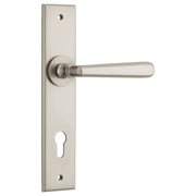 Copenhagen Lever Satin Nickel Chamfered Backplate