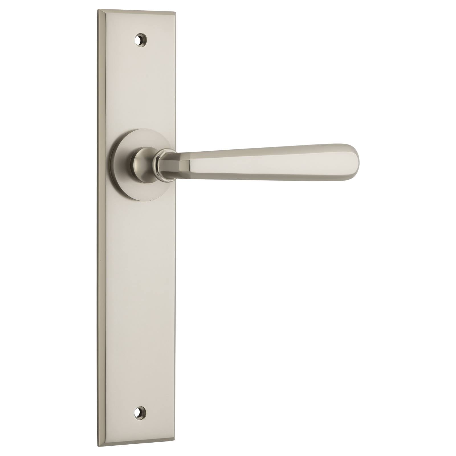 Copenhagen Lever Satin Nickel Chamfered Backplate