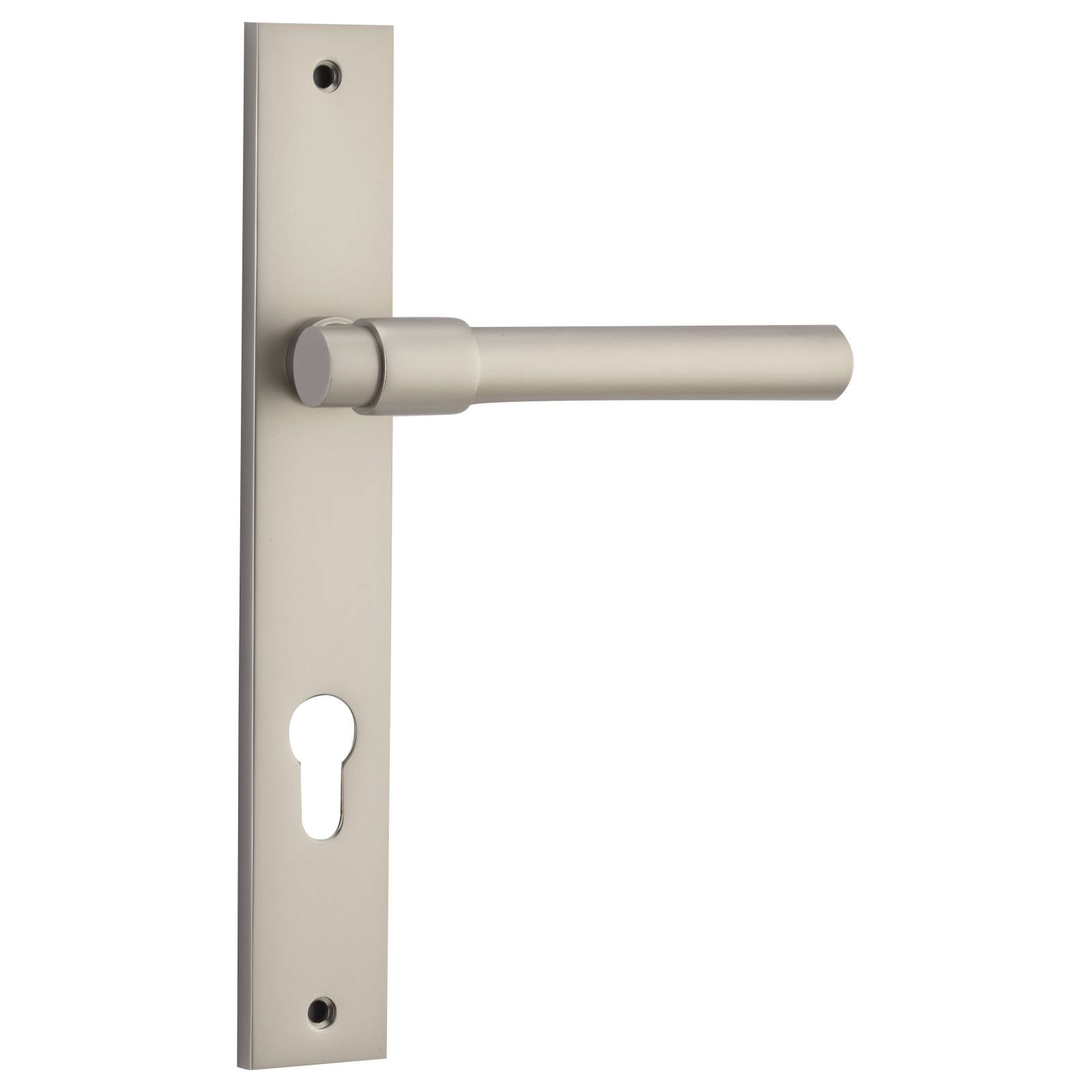 Helsinki Lever Rectangular Backplate Satin Nickel