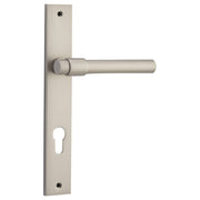 Helsinki Lever Rectangular Backplate Satin Nickel