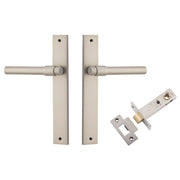 Helsinki Lever Rectangular Backplate Passage Kit Satin Nickel