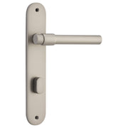 Helsinki Lever Oval Backplate Satin Nickel