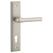 Helsinki Lever Stepped Backplate Satin Nickel