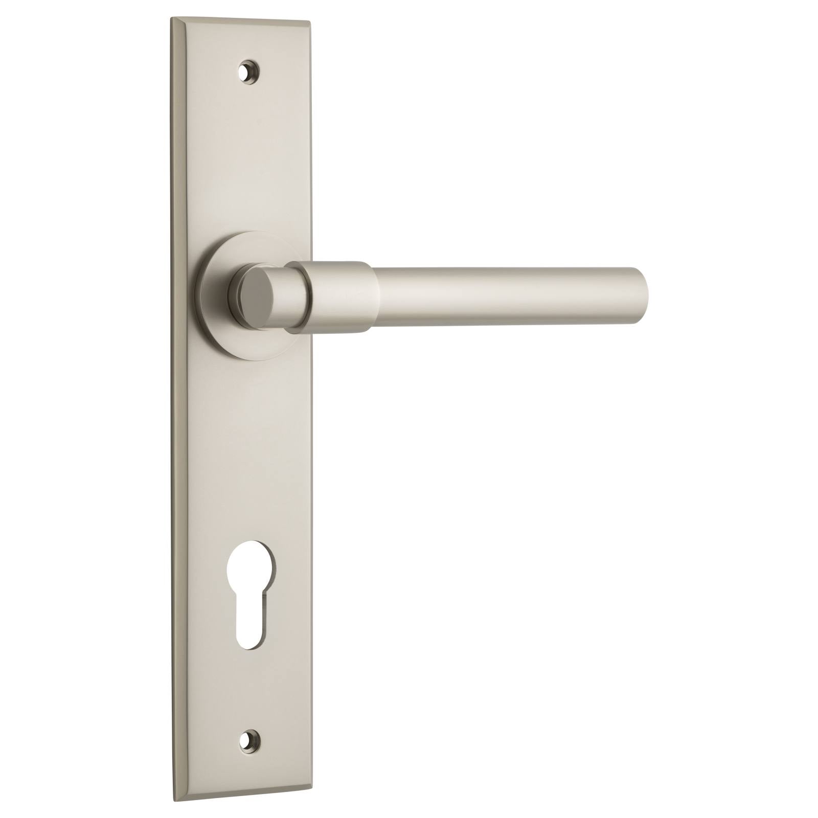 Helsinki Lever Satin Nickel Chamfered Backplate