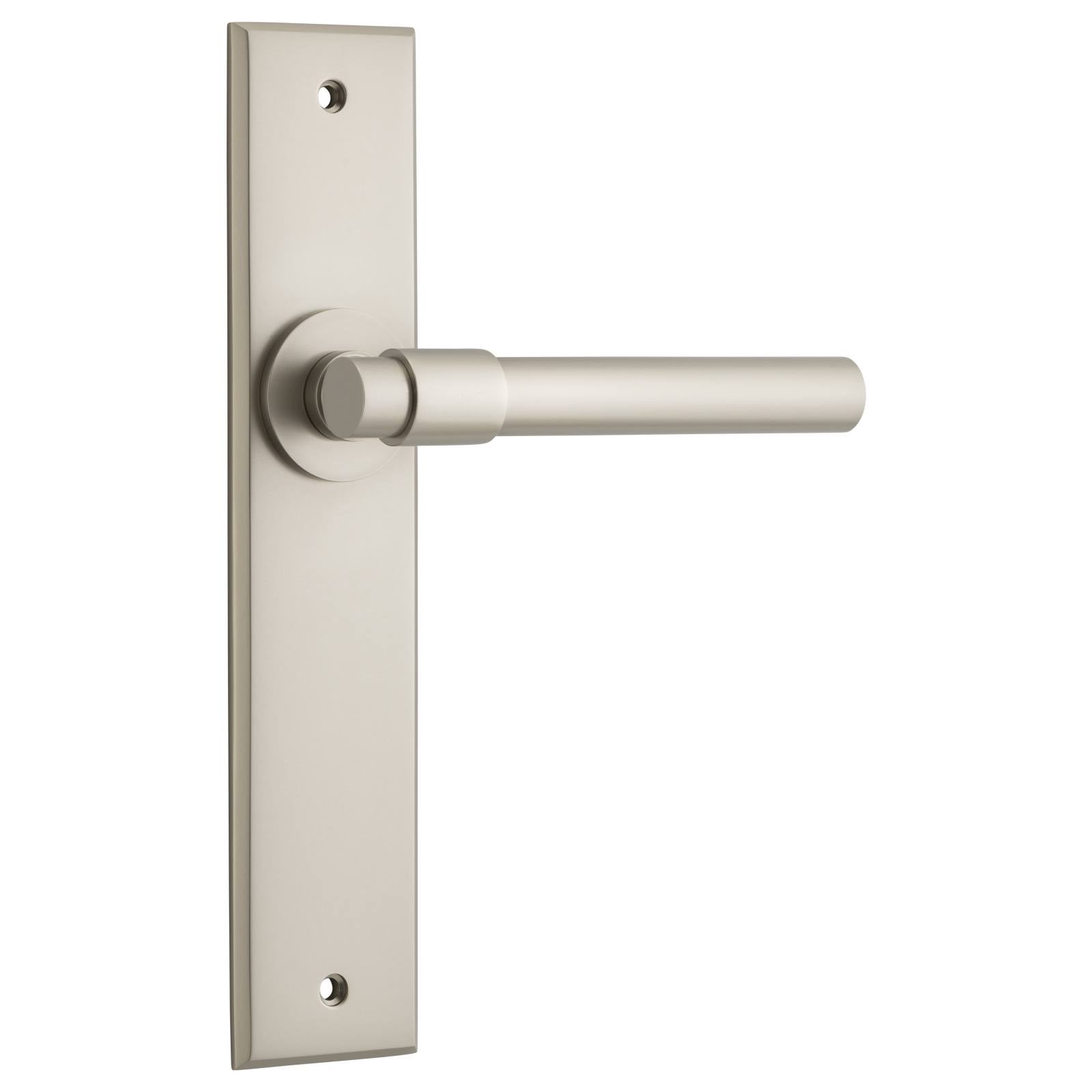 Helsinki Lever Satin Nickel Chamfered Backplate