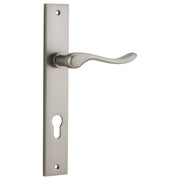 Stirling Lever Rectangular Backplate Satin Nickel