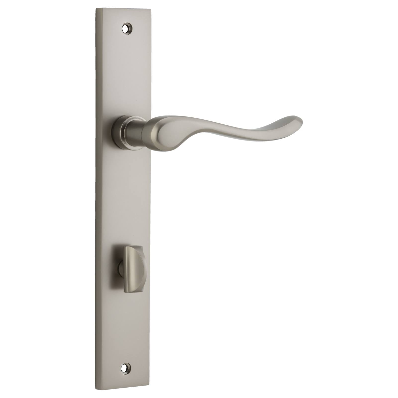 Stirling Lever Rectangular Backplate Satin Nickel