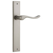 Stirling Lever Rectangular Backplate Satin Nickel