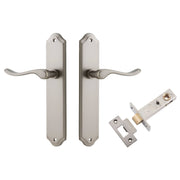 Stirling Lever Shouldered Backplate Passage Kit Satin Nickel