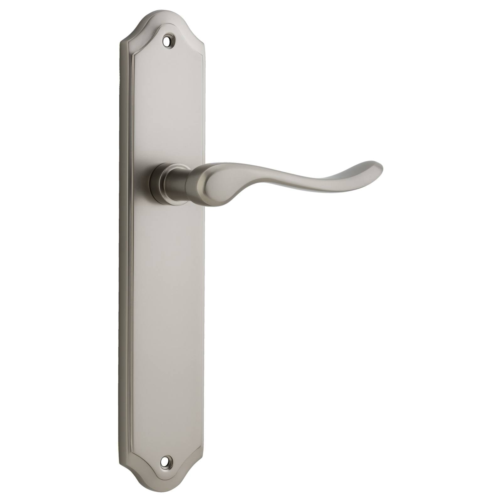 Stirling Lever Shouldered Backplate Satin Nickel