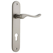 Stirling Lever Oval Backplate Satin Nickel