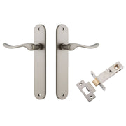 Stirling Lever Oval Backplate Passage Kit Satin Nickel
