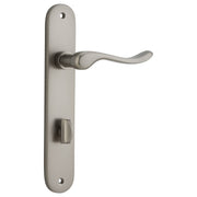 Stirling Lever Oval Backplate Satin Nickel