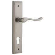 Stirling Lever Stepped Backplate Satin Nickel