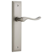 Stirling Lever Stepped Backplate Satin Nickel